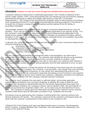 Informative (*Customer to review then remove this page from submitted witness test procedure)