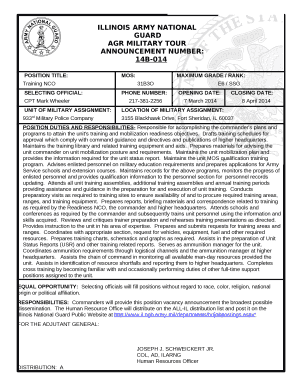 ANNOUNCEMENT NUMBER:14B-014
