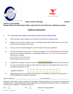 Please follow the instructions below, sign the form and follow the validation process