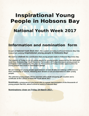 Information and nominationform