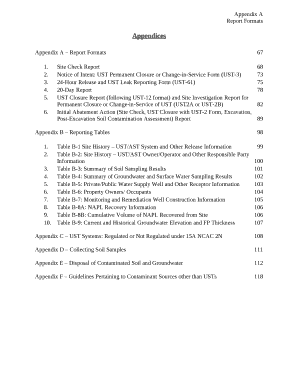 Appendix A Report Formats67