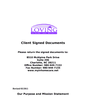 Client Signed Documents