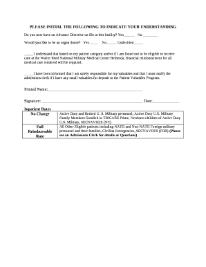 PLEASE INITIAL THE FOLLOWING TO INDICATE YOUR UNDERSTANDING