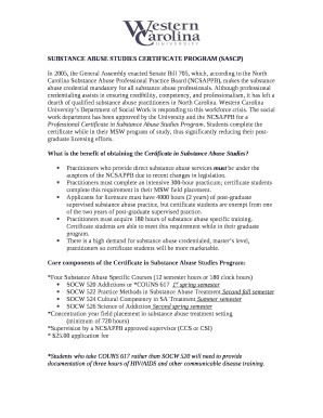 In 2005, the General Assembly enacted Senate Bill 705, which, according to the North Carolina Substance Abuse Professional Practice Board (NCSAPPB), makes the substance abuse credential mandatory for all substance abuse professionals