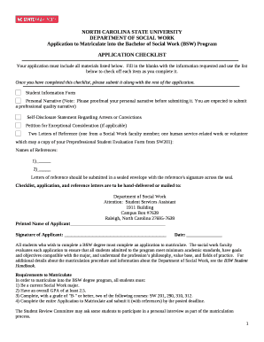 Bachelor application questions