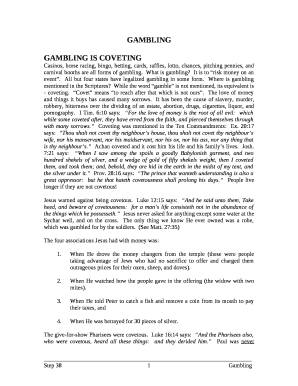 GAMBLING IS COVETING