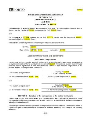 THESIS CO-SUPERVISION AGREEMENT