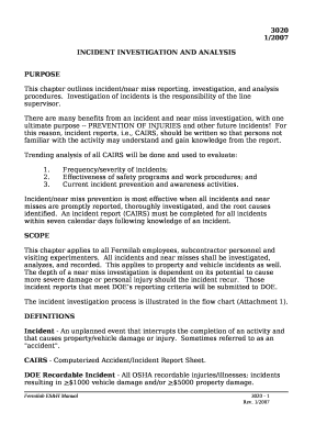 INCIDENT Investigation and Analysis
