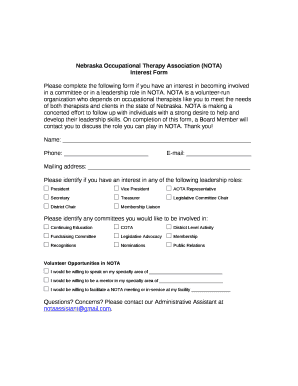 Nebraska Occupational Therapy Association (NOTA)