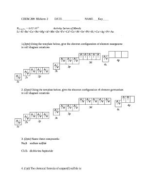 CHEM 209Midterm 2DATE NAME Key