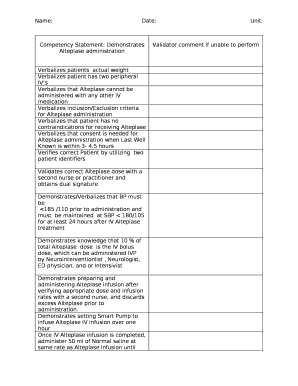 Competency Statement: Demonstrates administration