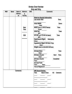 Stroke Chart Review
