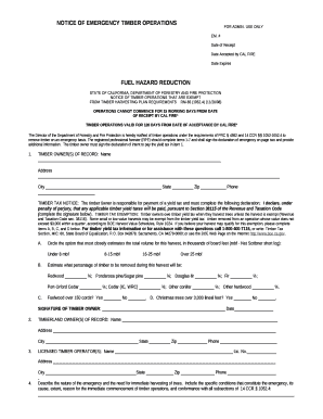 FROM TIMBER HARVESTING PLAN REQUIREMENTSRM-65 (1052