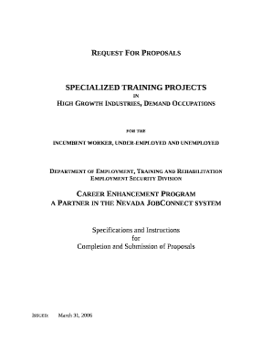 SPECIALIZED TRAINING PROJECTS