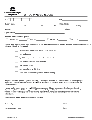 Waiver is for the following quarter: