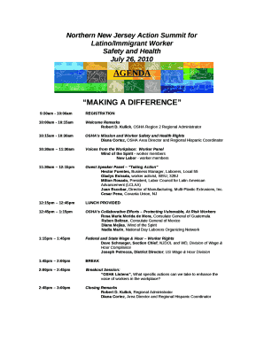 Northern New Jersey Action Summit for Latino/Immigrant Worker