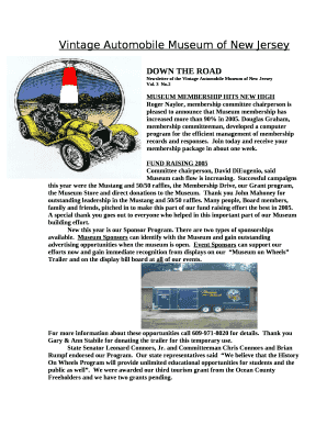 Newsletter of the Vintage Automobile Museum of New Jersey Vol. 9 ...