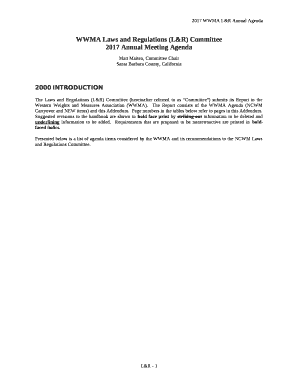 WWMA Laws and Regulations (L&R) Committee