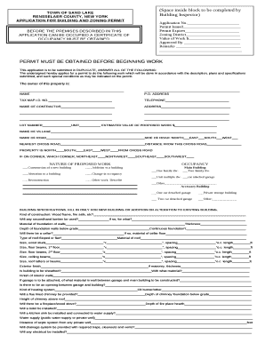 PERMIT MUST BE OBTAINED BEFORE BEGINNING WORK