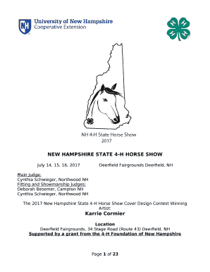 NEW HAMPSHIRE STATE 4-H HORSE SHOW
