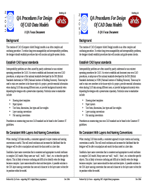 QA Procedures For Design Of CAD Data Models