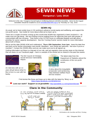 Welcome to the July / Hongonui Social Equity & Wellbeing Network (SEWN) newsletter