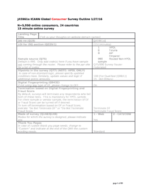 J45961a ICANN Global Consumer Survey Outline 1/27/16