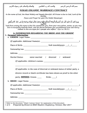 islamic sharia nikah contract templates Doc Template pdfFiller islamic sharia nikah contract templates Doc Template pdfFiller