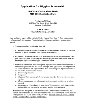 HIGGINS SCHOLARSHIP FUND