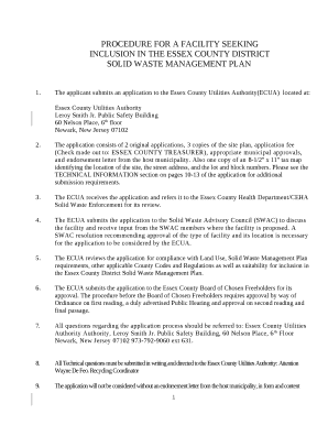 PROCEDURE FOR A FACILITY SEEKING