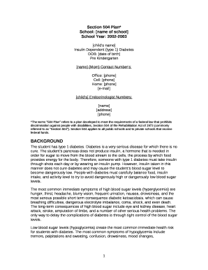 Section 504 Plan*