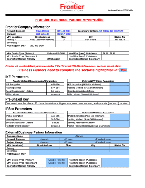 Frontier Business Partner VPN Profile