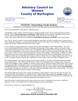 SEEKING: Outstanding Female Students