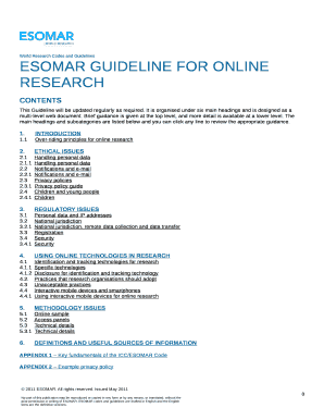 It is organised under six main headings and is designed as a multi-level web document