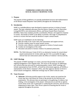 FAIRBANKS GUIDELINES FOR THE
