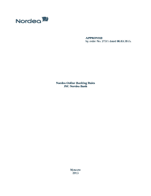 Nordea Online Banking Rules