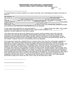 PROMISSORY NOTE/SECURITY AGREEMENT