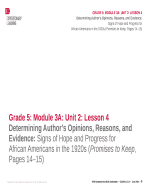 Grade 5: Module 3A: Unit 2: Lesson 4