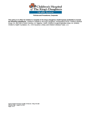 Policies and Procedures; Corporate