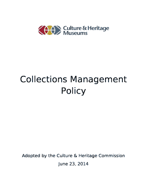 Adopted by the Culture & Heritage Commission