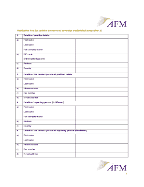 Notification form for position in uncovered sovereign credit default swaps (Part 1)