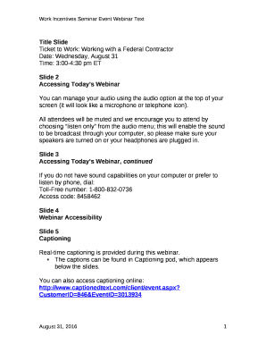 Ticket to Work: Working with a Federal Contractor