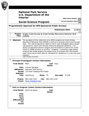 OMB Control Number: 1024-0224