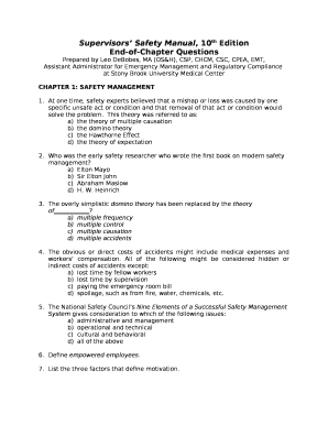 Supervisors Safety Manual, 10th Edition