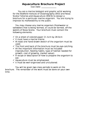 Aquaculture Brochure Project