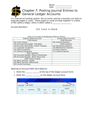 Chapter 7 posting journal entries to general ledger accounts