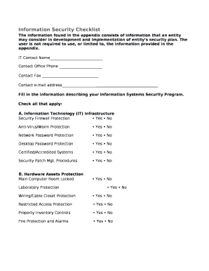 The information found in the appendix consists of information that an entity may consider in development and implementation of entitys security plan