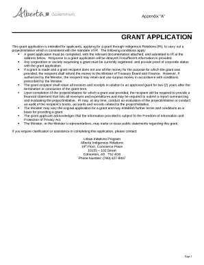 This grant application is intended for applicants, applying for a grant through Indigenous Relations (IR), to carry out a project/initiative which is consistent with the mandate of IR