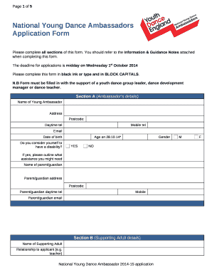 National Young Dance Ambassadors