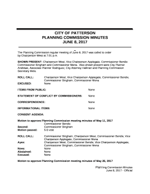 SHOWN PRESENT: Chairperson West, Vice Chairperson Applegate, Commissioner Bendix Commissioner Bingham and Commissioner Mena